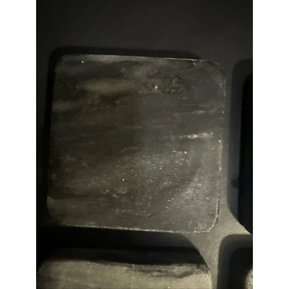 Grey Marble Rounded Edge Square Coaster Set 4